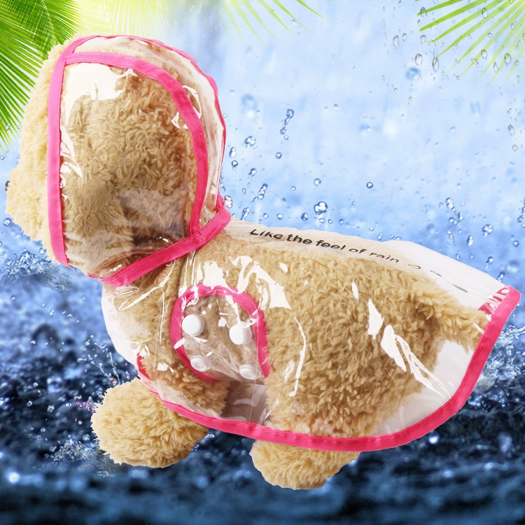 Transparent Two-Leg Dog Raincoat – Waterproof Pet Poncho